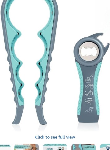 NileHome jar Opener Bottle Opener Kitchen Gadgets 5 in 1 Multi Function for Arthritis Hands weak Hands，Elderly